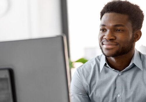 Man on computer