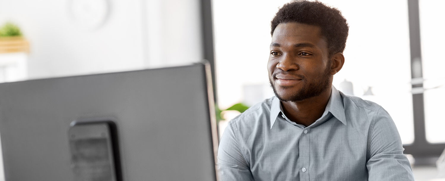 Man on computer